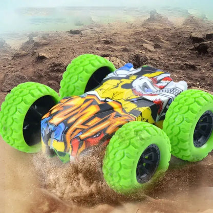 Kids Double-Sided Toy Car - Inertial Off-Road Vehicle with Anti-Collision Safety Design