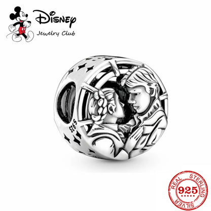New 925 Sterling Silver Mickey Minnie Vinnie Charm – Beaded Fit for Original Pendant Bracelet, DIY Ladies Jewelry