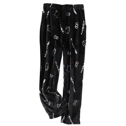 Y2K Hello Kitty Pajama Pants – Sanrio Anime Women’s Cartoon Sleepwear, Fashionable Home Leisure Trousers