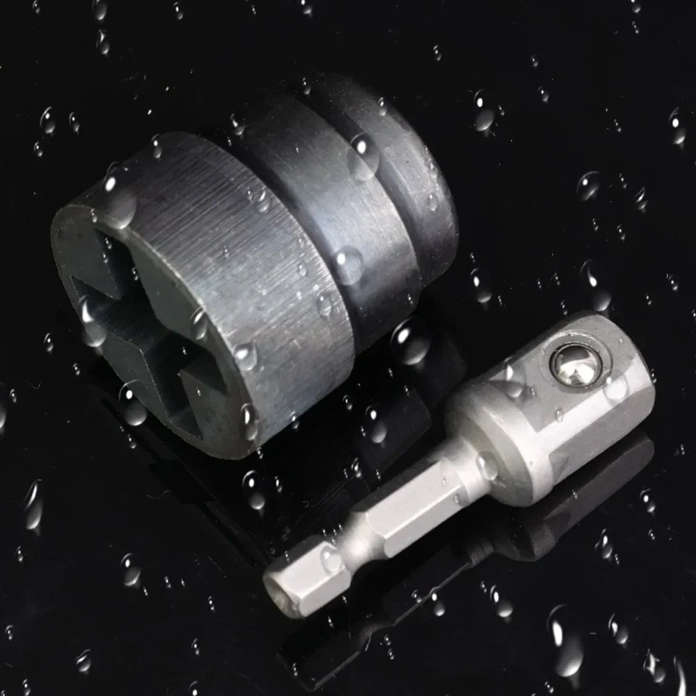 Scissor Jack Adapter Socket — Universal Chrome Vanadium Steel Tool for Electric Impact Drill & Car Jack Lifting
