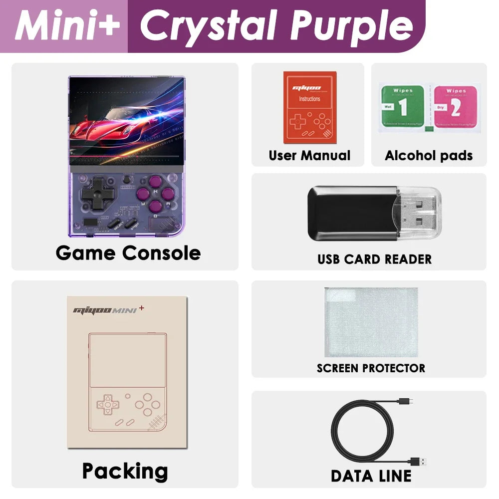 MIYOO Mini Plus V2 Portable Retro Handheld Game Console — IPS Screen Classic Linux Gaming System, Children’s Gift