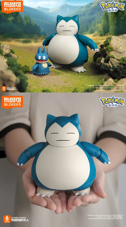 Original Blokees Pokemon Action Figures – Snorlax, Lucario, Cinderace & Scyther Anime Toys Gift