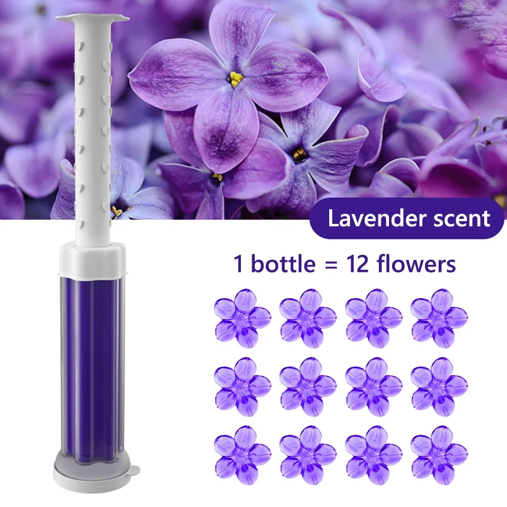 1/5-Pack Floral Toilet Cleaner Gel - Odor-Removing Aromatic Gel for a Fresh, Clean-Smelling Bathroom