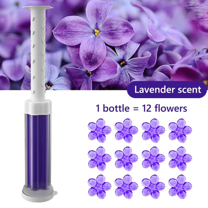 1/5-Pack Floral Toilet Cleaner Gel - Odor-Removing Aromatic Gel for a Fresh, Clean-Smelling Bathroom