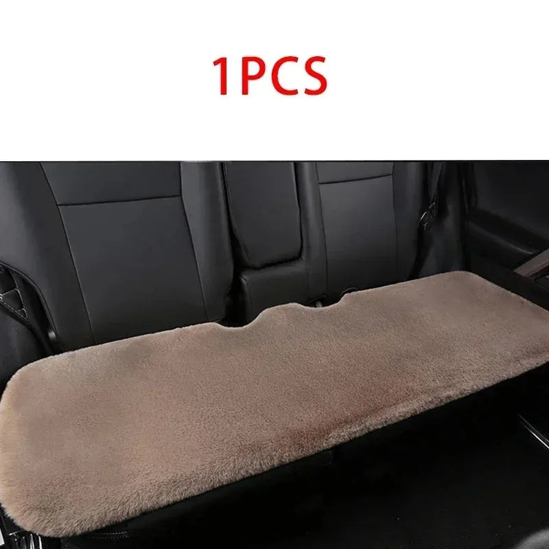 Plush Rabbit Fur Car Seat Cushion - Thick Warm Winter Driver & Passenger Seat Cover