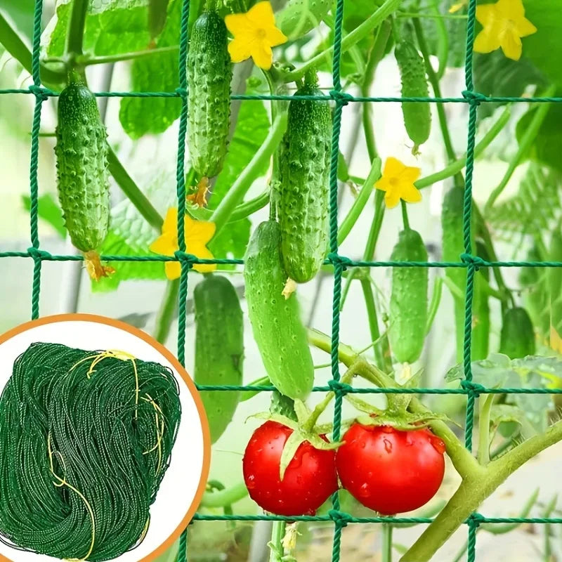 Heavy Duty Garden Plant Trellis Netting – Polyester Square Mesh Support for Climbing Plants, Vegetables & Vines