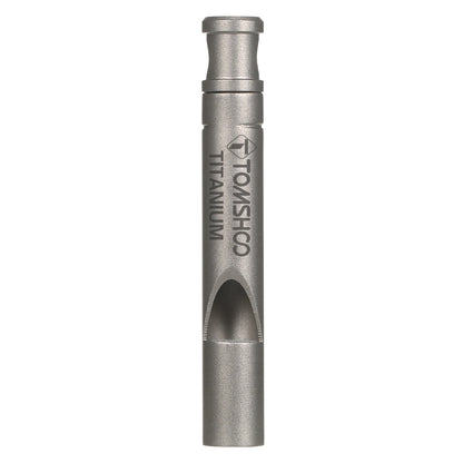 TOMSHOO Titanium Emergency Whistle - Lightweight Outdoor Survival Whistle with Cord for Camping, Hiking & Exploring