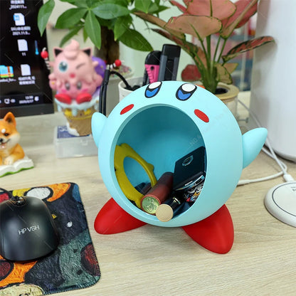 3D Printed Kirby Figures – Pink, Blue, Yellow & Red Cute Anime Doll Models for Desktop Decor & Gifts