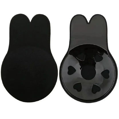 Women's Push-Up Silicone Invisible Bra – Strapless Self-Adhesive Lift Tape with Reusable Rabbit Nipple Covers