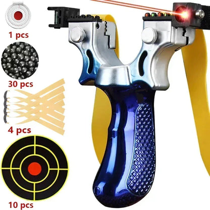 Laser Pointing Slingshot – 10 Style High Precision Aiming Catapult for Outdoor Hunting & Target Shooting Accessories