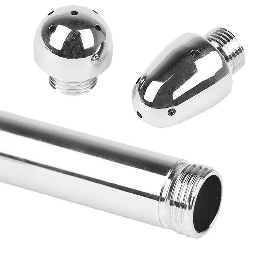Anal Douche Enema Set – Aluminum Shower with 3 Nozzle Options for Complete Cleansing