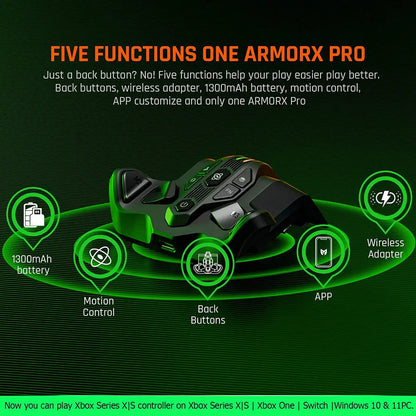 BIGBIG WON ARMOR-X Pro Rear Paddle Adapter – Back Button Attachment & Extension Keys for Xbox Series X/S Controller & NS Switch