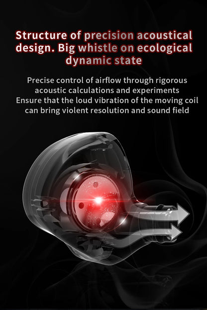 QKZ AK6 In-Ear Earphones - 6 Dynamic Drivers, Stereo Headphones with Mic, Sports HIFI Subwoofer Monitor Earbuds