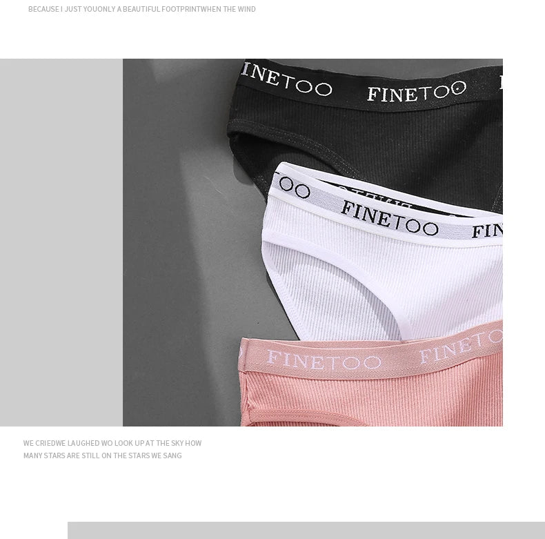 5-Pack Women’s Cotton Panties – Sexy Comfort Briefs with Letter Print & Waistband (M-XXL)