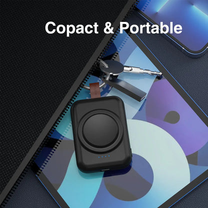 1800mAh Wireless Portable Charger - Keychain Power Bank for Samsung Galaxy Watch 3/4/5/6, Watch 5 Pro & Galaxy Watch Active 1/2