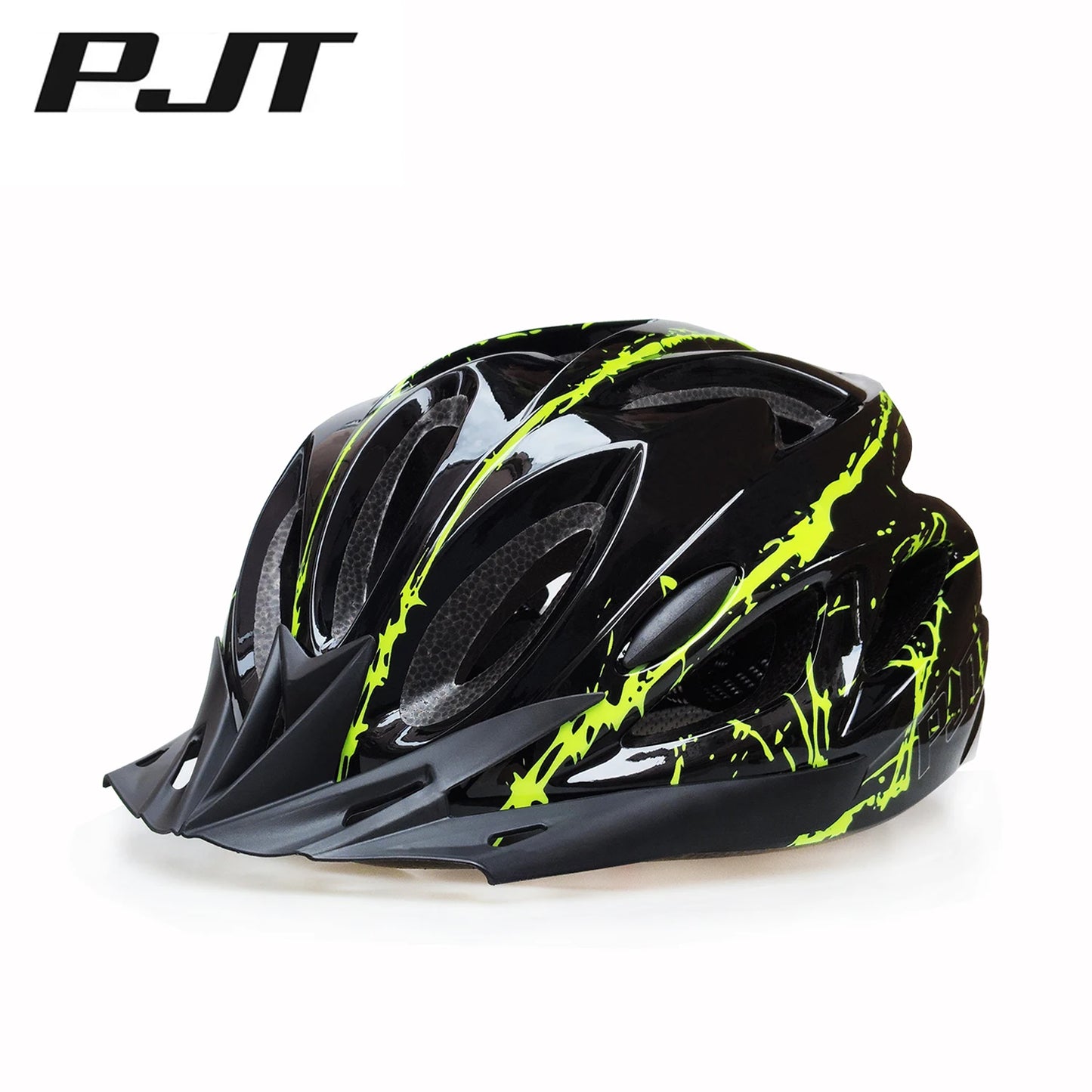 PJT 4-in-1 Lightweight Cycling Helmet - 18 Breathable Holes, Detachable Sun Visor & Goggles for Adults, Road & MTB Bike Helmet