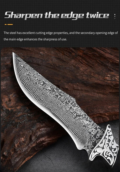Portable Outdoor Knife – Sharp Straight Blade for Fishing, Camping, and Field Use
