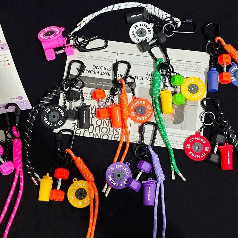 Fitness Keychain - Gym Lover Sports Charm for Workout Bags & Water Bottles