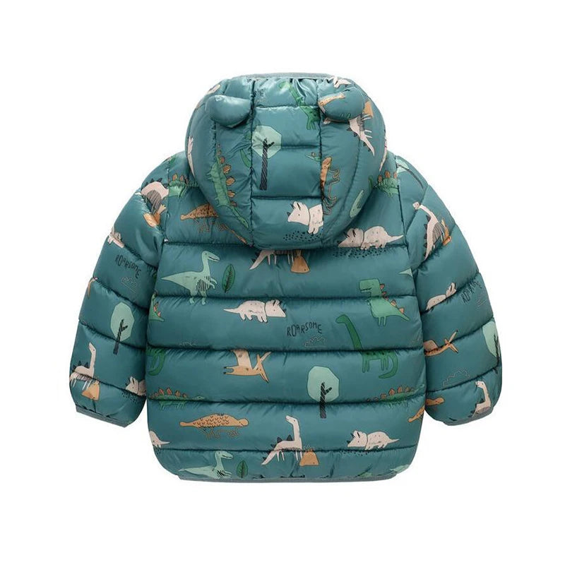 Baby Lightweight Hooded Down Jacket – Warm Zipper Coat for Boys & Girls (0-5 Years), Winter Outerwear Gift