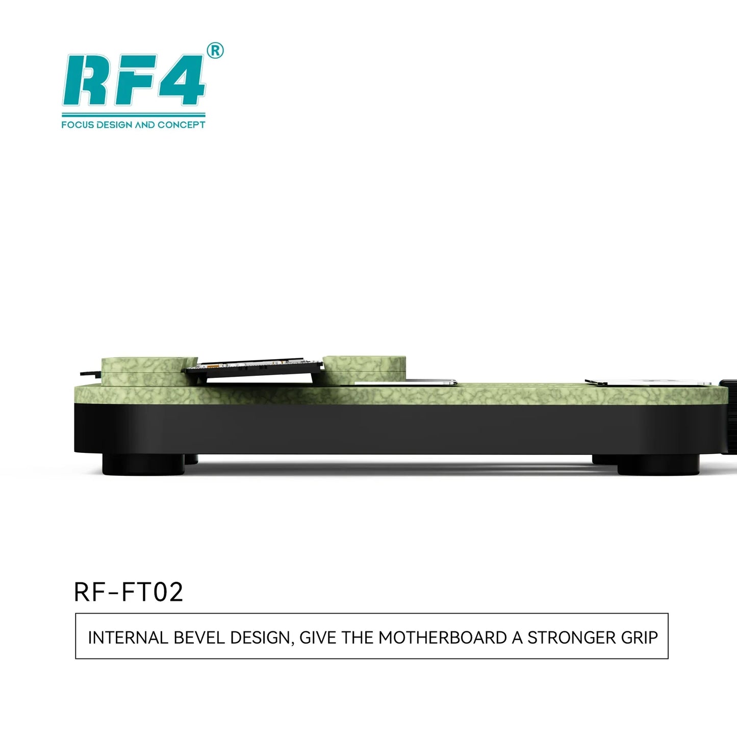 RF4 FT02 Universal PCB Holder – Precision Mainboard Fixture with Adjustable Clamp for IC Chip Repair & Soldering