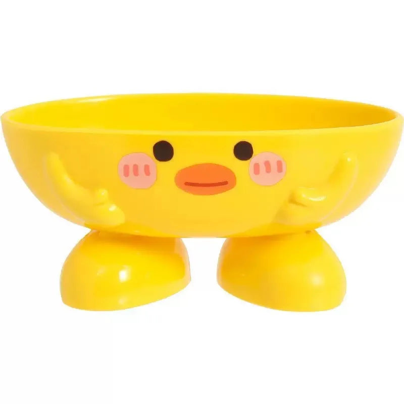 Cute Cartoon Cat Soap Dish - Plastic Draining Holder for Bathroom & Kitchen