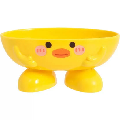Cute Cartoon Cat Soap Dish - Plastic Draining Holder for Bathroom & Kitchen