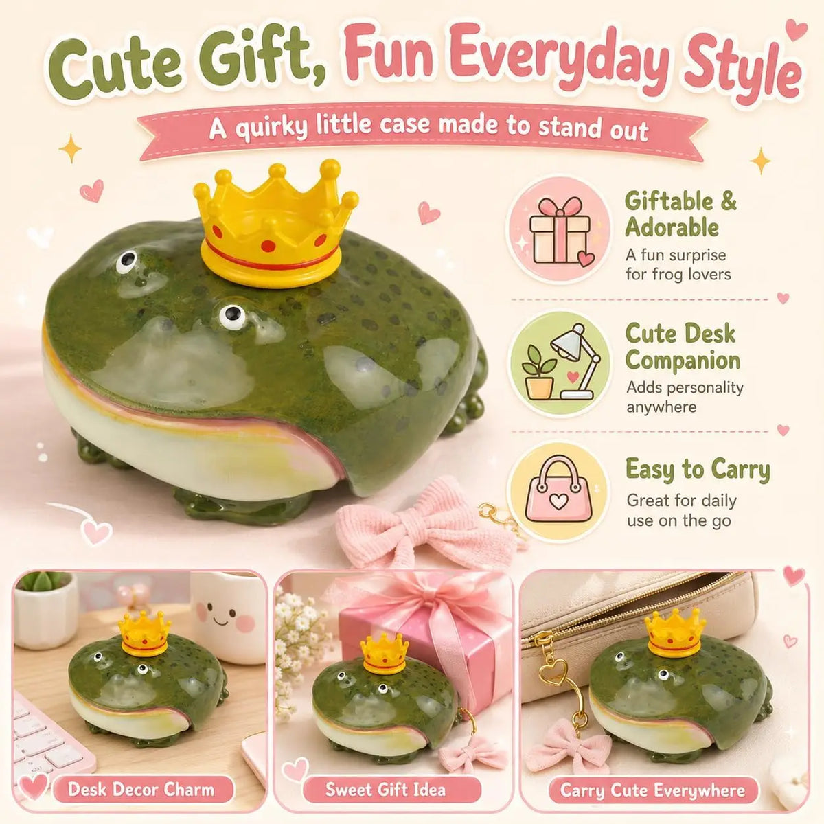 Frog AirPods 4 Case - 3D Toad Design Scratchproof Protective Cover