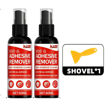 KJM Glue Remover Spray - Fast Adhesive Residue Cleaner for Wall Hooks, Double-Sided Tape, Car Decals, and Stickers
