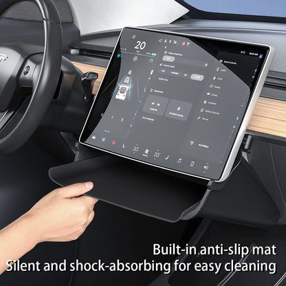Herval Under-Screen Storage Tray for Tesla Model Y/3 2021-2025 Highland – Hidden Anti-Slip Storage Box