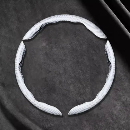 Carbon Fiber Silicone Steering Wheel Cover - Non-Slip Microfiber Leather Universal Car Wheel Protector 2/3PCS
