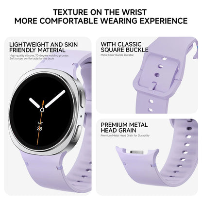 Samsung Galaxy Watch 8 Silicone Sport Strap - Replacement Band for Galaxy Watch 8 40mm/44mm and Watch 8 Classic 46mm