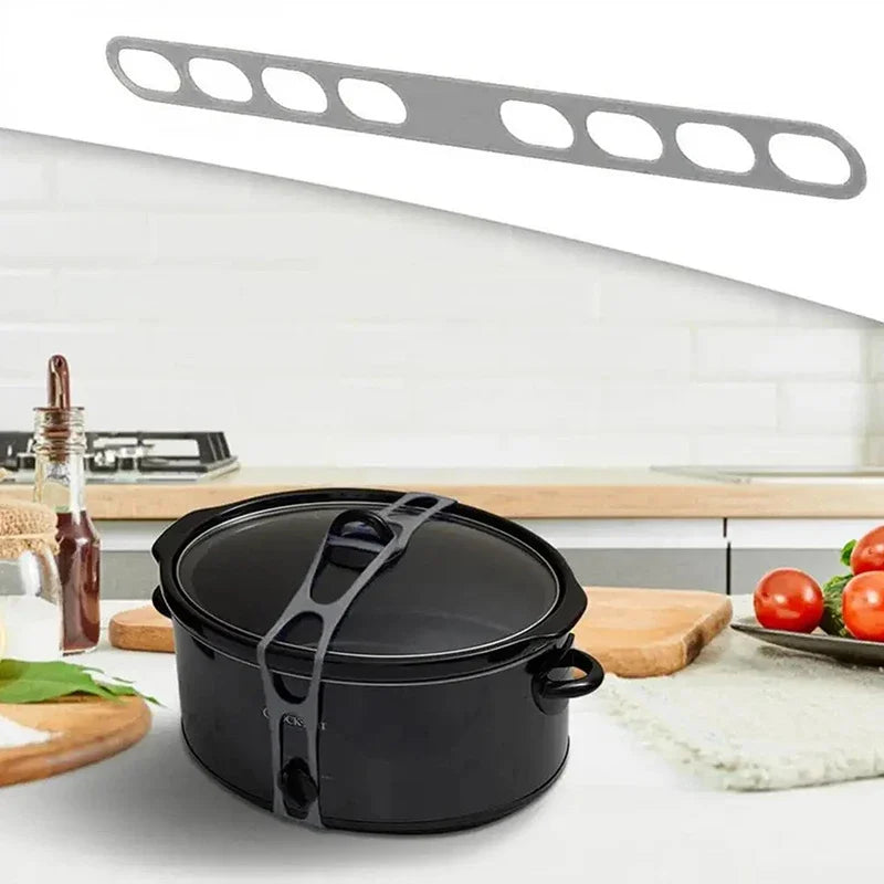 54cm Reusable Silicone Lid Strap – Universal Elastic Pot Lid Holder Band for Lunch Box & Outdoor Tableware Organization Tool