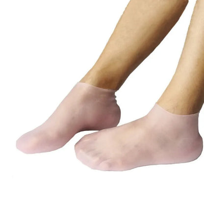 2Pcs Silicone Foot Care Socks - Moisturizing Gel Socks for Cracked Skin, Pain Relief, and Dead Skin Removal - Pedicure Tools Included