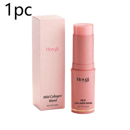 Collagen Pink Hydrating Balm Stick - Deep Moisturizing Facial Balm and Makeup Base for Smooth, Glowing-Looking Skin