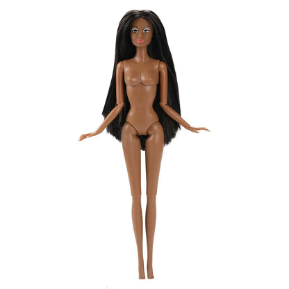 32cm Star FR Supermodel Doll — 1/6 Nude Fashion Doll with Trend Makeup, Curly & Straight Hair, White/Black/Wheat Skin DIY Dress-Up Toy