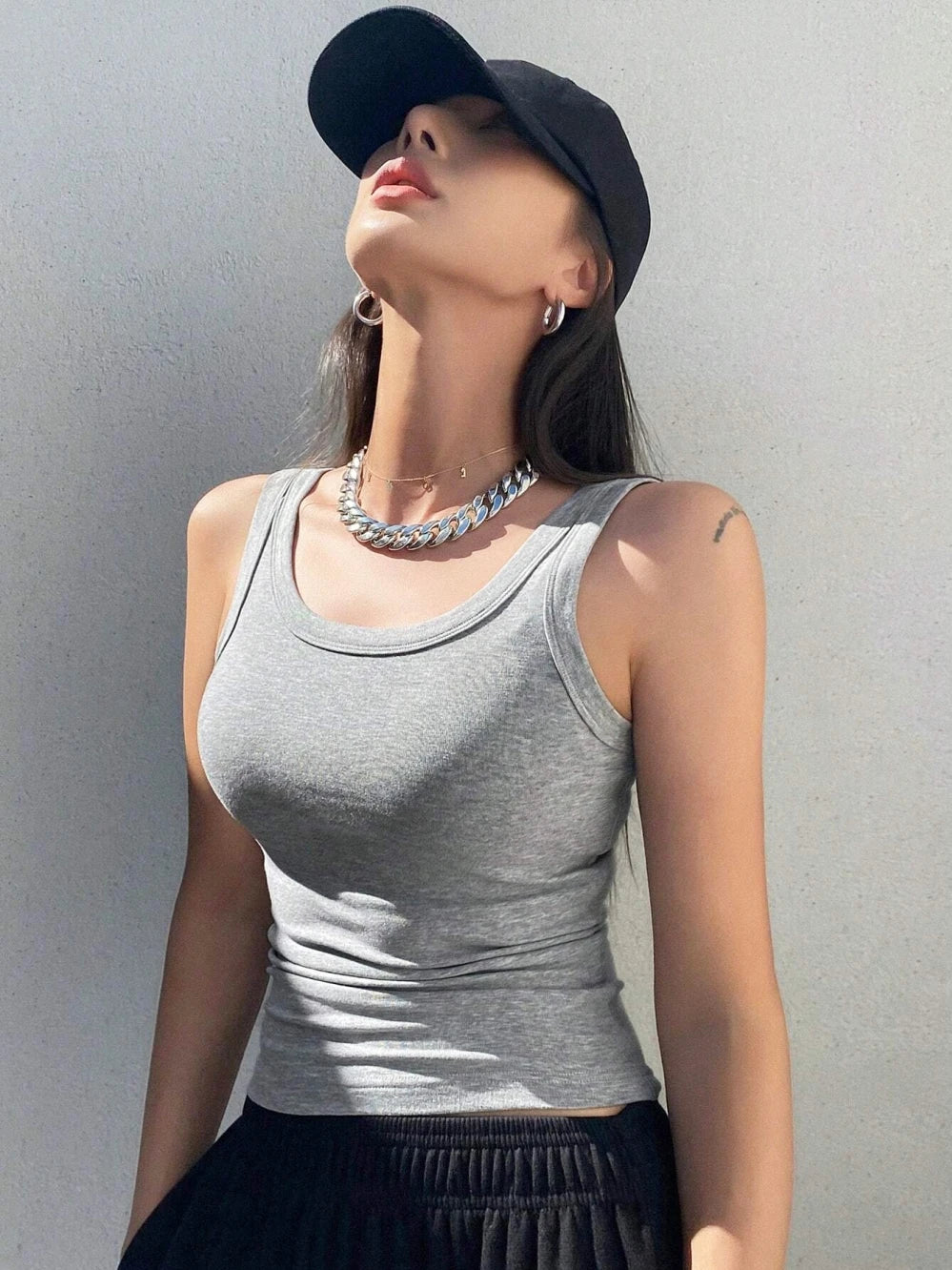 Women’s Camisole Tank Top – Soft Knit Sleeveless Summer Shirt, Tight & Sexy Outerwear Layer