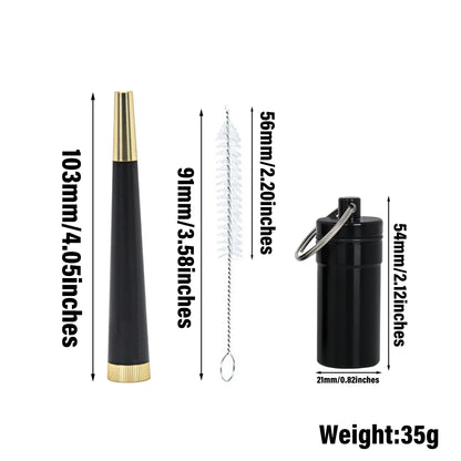 NEW Smoke Kit - Herb Pipe & Stash Jar with Customizable Patterns, Metal Pill Bottle, Portable Smoking Accessories & Clean Brush