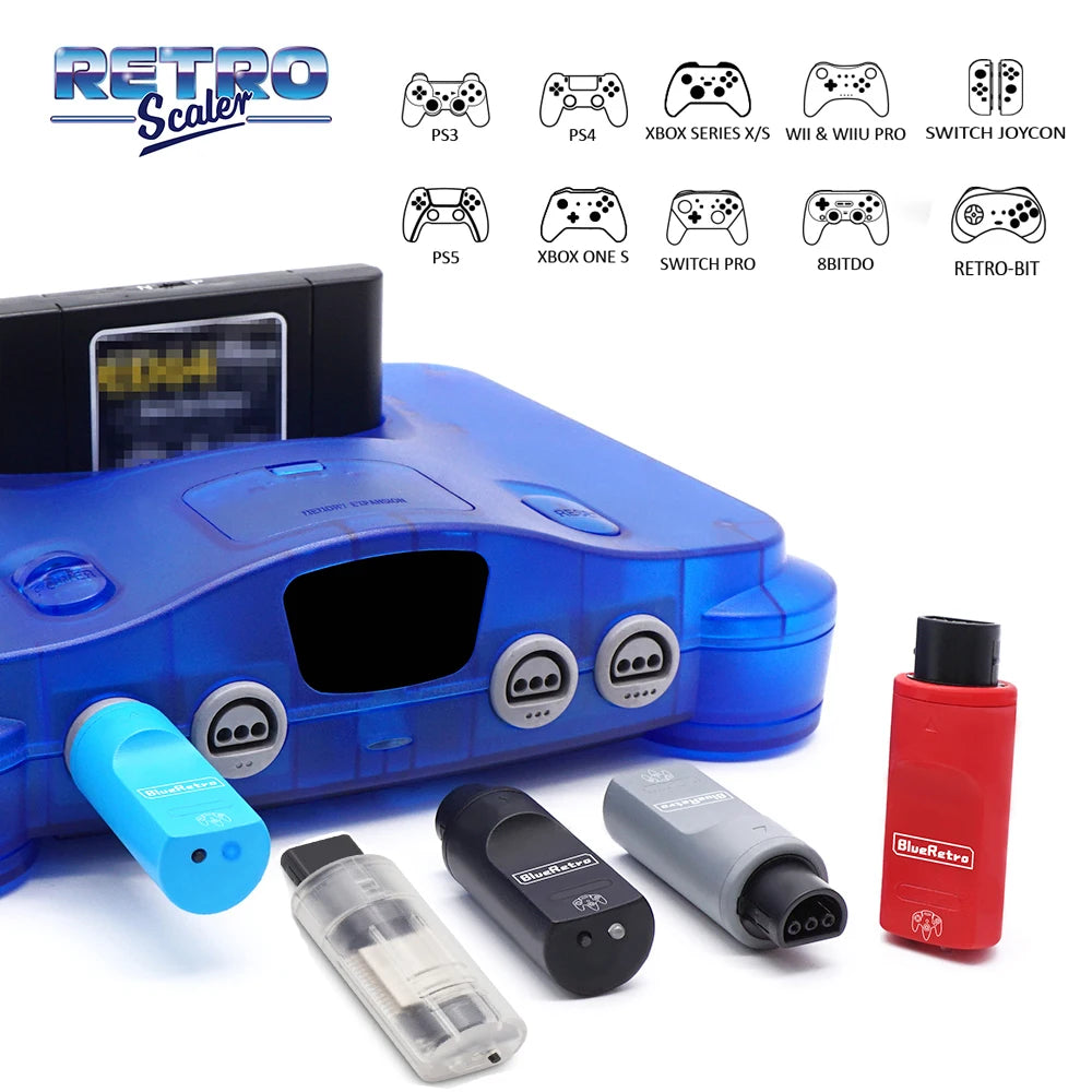 RetroScaler BlueRetro Wireless Controller Adapter – Nintendo 64 to PS3, PS4, PS5, 8BitDo Ultimate