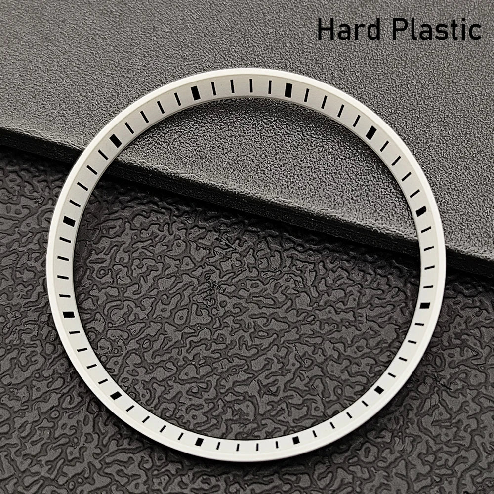 Silver Mod Copper Chapter Ring for NH35 Watch Case - Polished Inner Ring Replacement, 30.3 × 27.3mm Watch Accessory