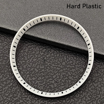 Silver Mod Copper Chapter Ring for NH35 Watch Case - Polished Inner Ring Replacement, 30.3 × 27.3mm Watch Accessory