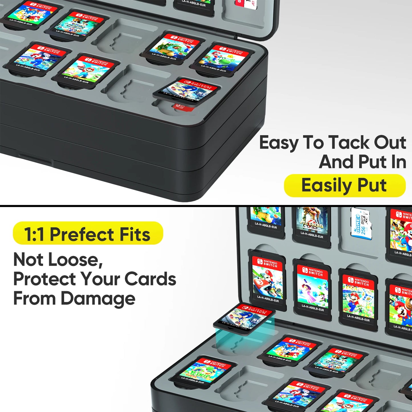 Nintendo Switch Game Card Storage Case – 96/72/48 Slot Holder for Switch, Lite & OLED