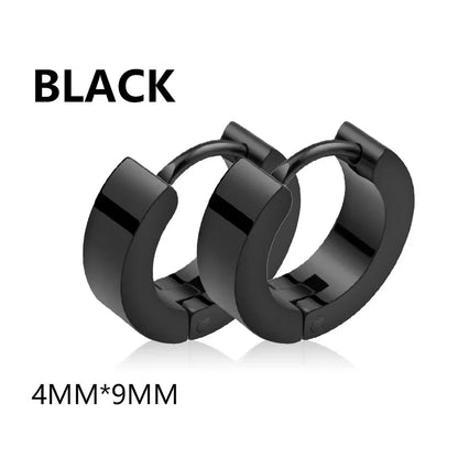 Stainless Steel Cross Star Dangle Earrings - Punk Gothic Hoop Huggie Jewelry for Men & Women