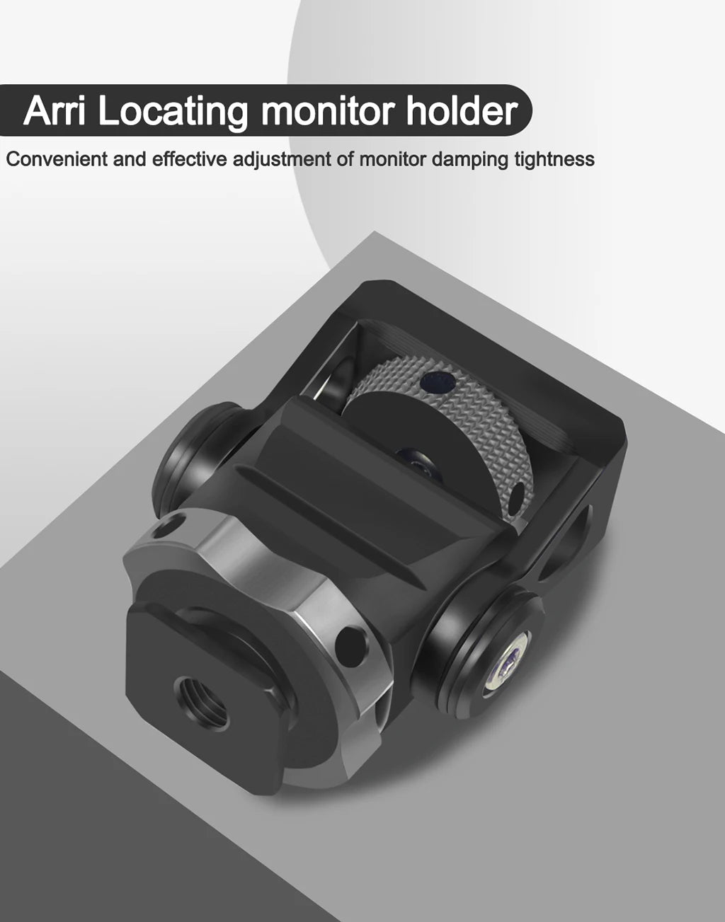 Mini Monitor Mount Holder – Swivel & Tilt Tripod Head with Cold Shoe Adapter for Flash, Microphone, and Fill Light