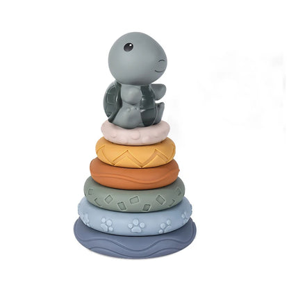 Baby Montessori Sensory Development Set – Koala & Rabbit Stacking Tower, Fine Motor Skills Learning Toys