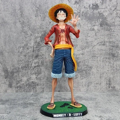 One Piece 42.5cm Straw Hat Monkey D. Luffy Figure – 1/4 Scale Large Smiley Anime Statue, Decorative Doll Toy Gift