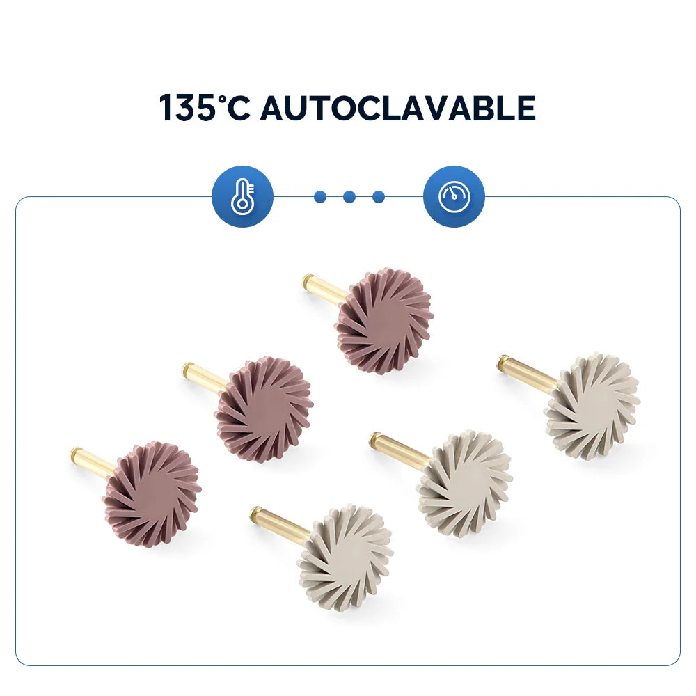 AZDENT Dental Composite Resin Polishing Disc Kit – Silicone & Diamond Wheel Burs, 2-Step Polishing