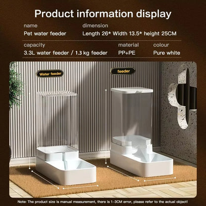 Gravity Automatic Pet Feeder – Food and Water Dispenser for Cats & Dogs