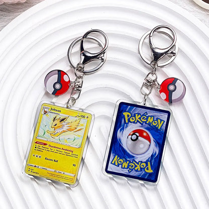 Pokemon Acrylic Keychain Charms - Pikachu Bulbasaur Jigglypuff Bag Pendant Backpack Accessories Gift