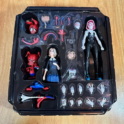 Sentinel Peter Parker Action Figure – Spider-Verse Noir PVC Collectible, Movable Miles Parker Figurine