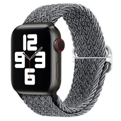 Braided Nylon Apple Watch Band – Adjustable Sport Strap Compatible with Ultra 2, Series 10/9/8/7/6/SE (40–49mm) Wrist Bracelet